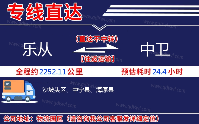 樂(lè)從到中衛(wèi)物流公司
